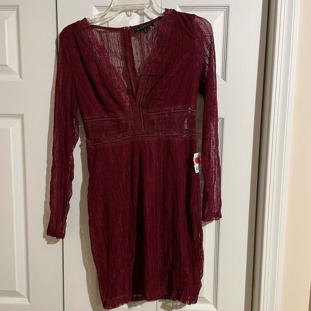 Burgundy Lace Dress
